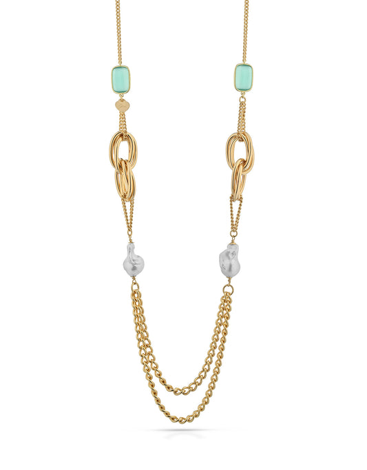 Collana con PERLE in Ottone/Bronzo G-PA805CL