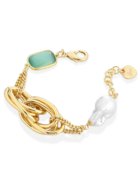 Bracciale con PERLE in Ottone/Bronzo G-PA805BR